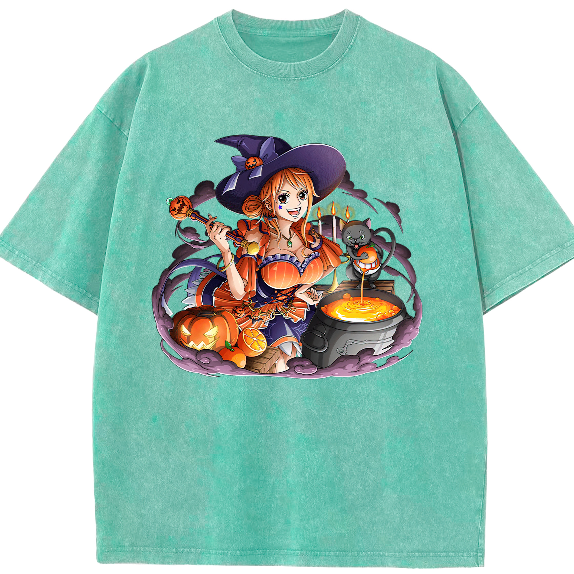 ワンピース ナミ ONE PIECE Nami 綿100% ヴィンテージ風 半袖Tシャツ（フロントプリント）